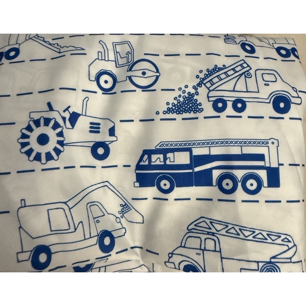 Trucks & Tractors Kids Twin Bed Flat Sheet 66 x 96 And Standard Pillow Case